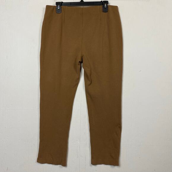 Chico’s Juliet Ponte Brown Ankle Pants Size 8 - Picture 5 of 6